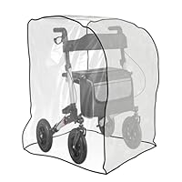 Rollator Abdeckung, Schutzhülle für Rollator, Rollator-Schutzhülle Wetterfester Regenschutz, Universelle Abdeckung für Lauflernhilfen, 61 X 83 X 95cm, Wasserdichte Schutzfolie, Transparent