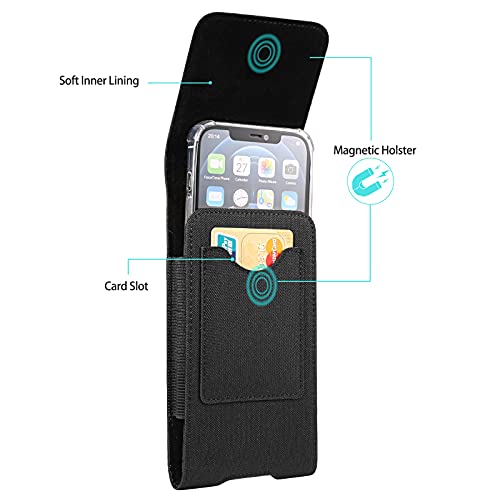 Yicheey Cell Phone Holsters Phone Belt Holder With Card Slot Compatible For Galaxy S23 Ultra S22 Ultra A14 A23 A13 A03S A32 A12 A42 Moto G Stylus Power Play Pure Oneplus 11 10 Pro Xiaomi 12 13 Pro  thumb #2