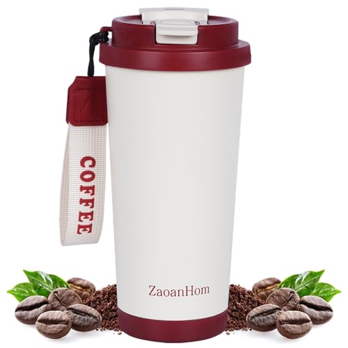 Insulated 18 oz Coffee Mug with Leakproof Lid