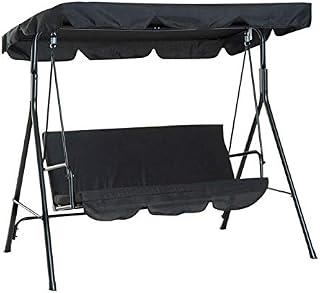 Patio Canopy Swing Cover, Outdoor Swing Canopy Replacement Porch Top Cover UV Water Resistant Sun Shade Replacement Canopy for Patio Swing(Only Swing Seat Top) (#1)