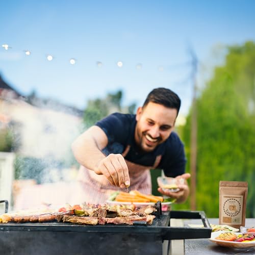 SPINTZ® Rauchsalz 500g | Hickory Rauchsalz | plastikfrei verpackt | Hickory Smoked Salt | Speisesalz | Geräuchertes Salz | ideal für vegane Ernährung | würzig intensives Rauch Salz