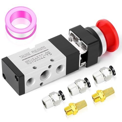 TAILONZ PNEUMATIC 1/4 "BSP Type de réarmement automatique Bouton poussoir 5 voies 2 positions Vanne mécanique de commande pneumatique
