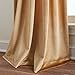 DKNY Velvet Inverted Pleat with Buttons Back Tab Window Curtain Panel Pair, 32 x 84 inch, Gold