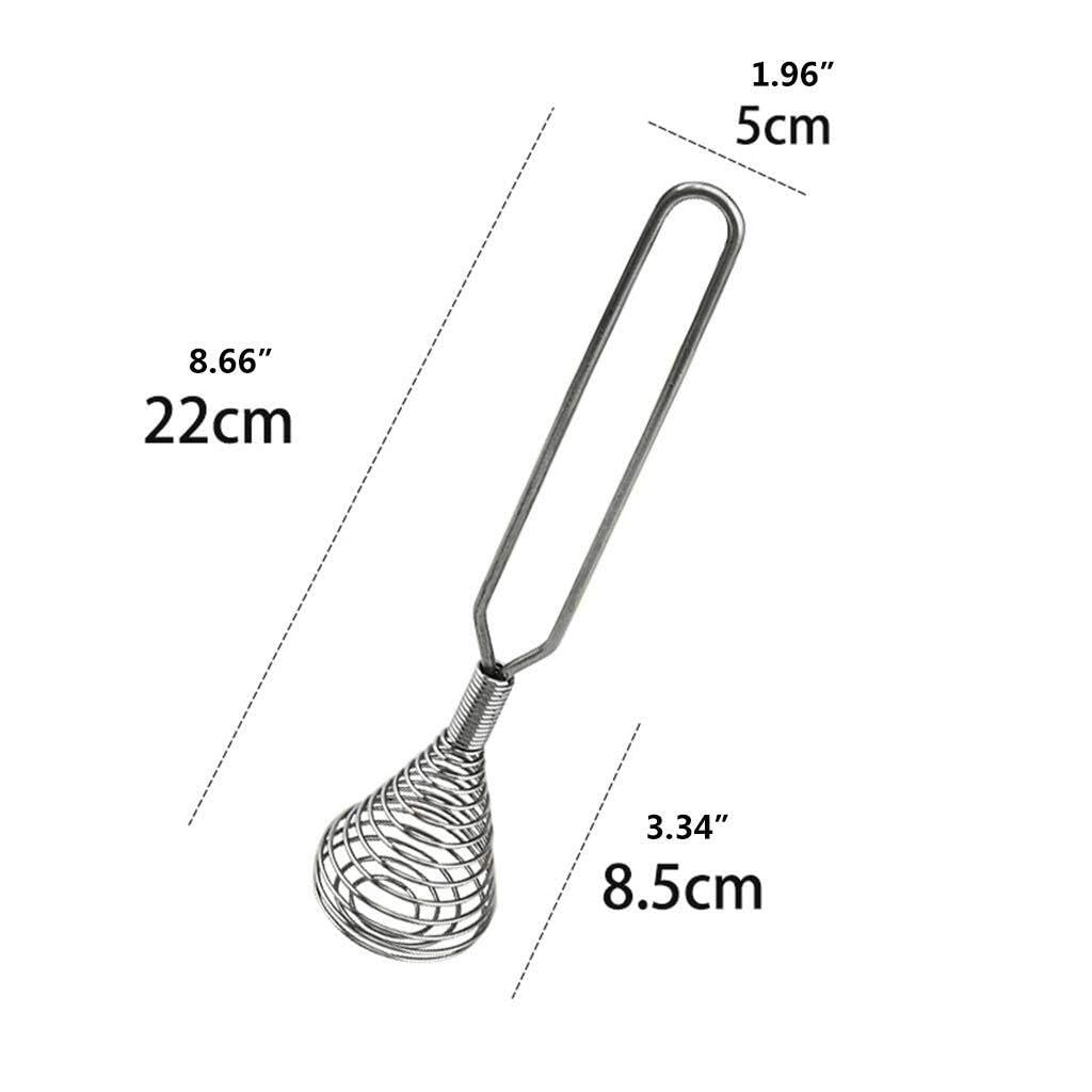 Schneebesen Rührbesen Küchen-Push-Spirale, Manuelles Schneebesen-Werkzeug, Tragbarer Mixer for Milchgetränke, Kaffee, Milchshake, Aufschäumer, Kochen, Backen Zu Hause Handschneebesen