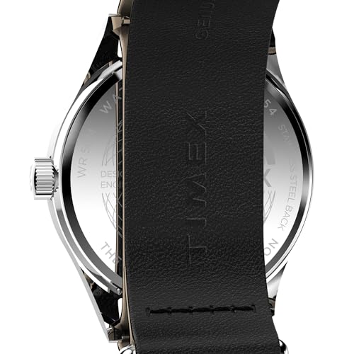 Timex Men's Weekender New England 3 Hand 39mm Watch - Black Slip-Thru Double Layer White Dial Stainless Steel Case by Timex - Used condition - Image 4