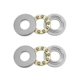 Uxcell 5pcs F8-22M Miniature Thrust Ball Bearings 8mm Bore 22mm OD