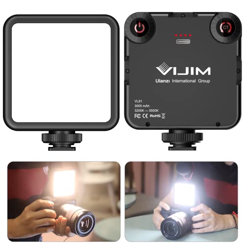 ULANZI VL-81 3000mAh Bi-Color LED Video Light w Softbox - 3200K-5600K+CRI95 Rechargeable…