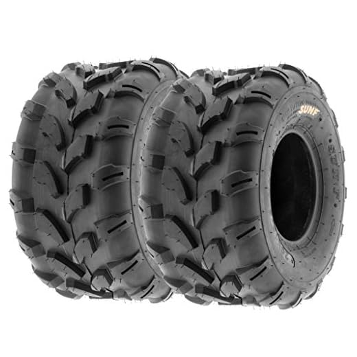 SunF A003 ATV/UTV/Lawn-Mowers Off-Road Tire 20x10-8, 6 PR, Directional Tread (Pair of 2)