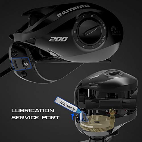 Kastking Royale Legend Ii Size 200 Baitcasting Reels, 6.4:1 Gear Ratio Fishing Reel, Left Handed #TOP7