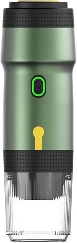 Máquina de café espresso eléctrica portátil, cafetera portátil para viajes, cafetera de café expreso autocalentable, compatible con café molido y