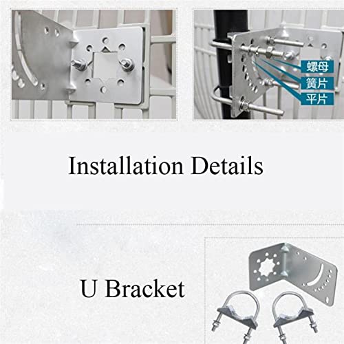 Ultra Long Range WiFi Extender Directional Parabolic Grid (High-Speed Signal Booster) Outdoor Antenna 2.4g High Gain Communication antennas (Color : 19dBi)
