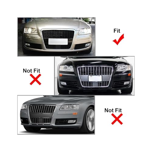 Marco de luz antiniebla derecho para Audi A8 D3 S8 rejilla de parachoques negro 4E0807682AN 3
