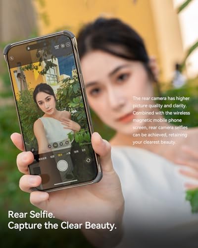 Fotorgear MS01 Monitor magnético para selfie Vlog para celular, gravação sem fio, usando câmera tras