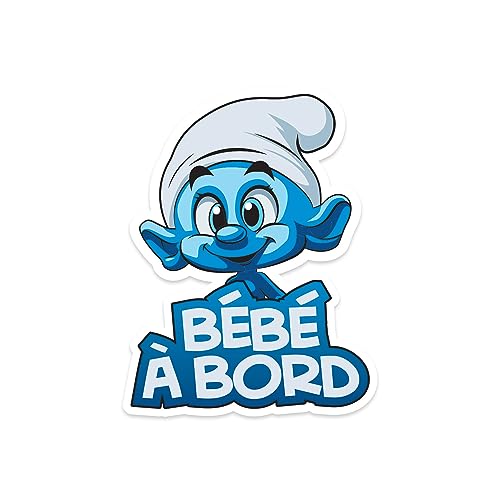 FFrame Sticker voiture bebe a bord bleu 15x15cm vinyle haute qualité, bébé à bord, autocollant voiture, campion, camping car