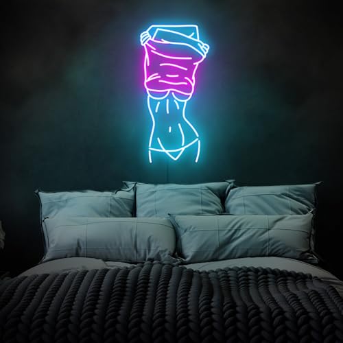 Image of Lady Neon Signs for Wall Decor 23.6 inches Led Women Sexy Lights Sign for Birthday Party Bedroom Bar Club Game Room Decoration Gift