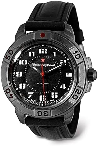 VOSTOK | Komandirskie Red Star Army Commander Russian Military Mechanical Wrist Watch | Fashion | Business | Casual Men’s Watches | Model 436186 Leather Band