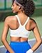 RUNNING GIRL White Sports Bras for Women,Molded Cup High Impact Sports Bras for Women Large Bust(3083_White_S)