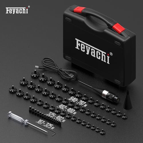 Image of Feyachi Rechargeable Laser Bore Sight Kit with 64 Adapters fit 0.17 to 12 GA Calibers Green /Red Multi-Caliber Laser Bore Sighting Kit