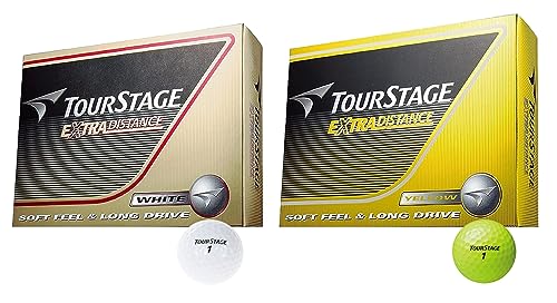 ブリヂストン ゴルフボール ツアーステージ エクストラディスタンス (ホワイト イエロー2色2ダースセット)