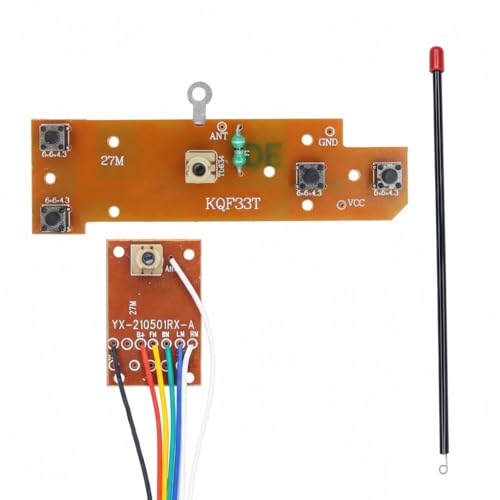 Image of 4ch Remote Control Transmitter Receiver Circuit PCB 27 /40 mhz with Antenna for DIY RC Car Robot (Pack of 1)