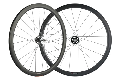 SUPERTEAM Fixed Gear Wheelset 700C Full Carbon Fiber 38/50/6