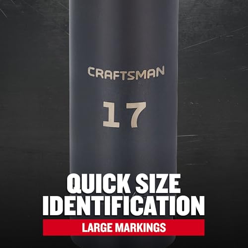 Image of CRAFTSMAN Deep Impact Socket, Metric, 1 /2-Inch Drive, 17mm (CMMT16078)