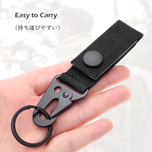 Foto von TRIWONDER Taktische Schlüsselanhänger, Gürtel karabiner, Gürtelclip, Molle karabiner, Gurtband für Bergsteigen Camping Wandern Outdoor Aktivitäten (01 Grün - 2 Stück)