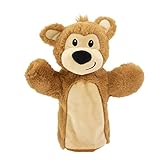 Plushible Pawley Teddy Bear Hand Puppet – Stuffed Animal Puppets for Kids, Babies & Toddlers, Soft Plush Toy with Embroidered Details, Ideal for Birthdays & Special Occasions