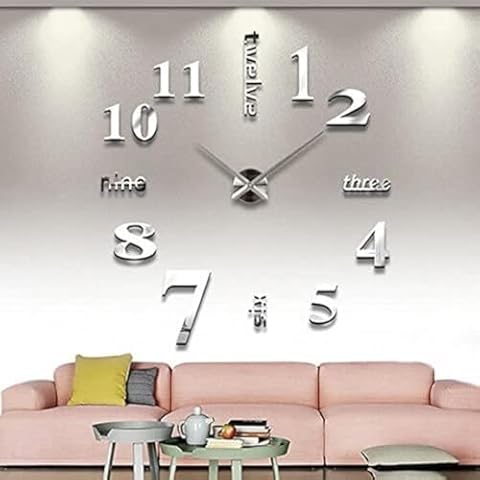 3D DIY Frameless Large Wall Clock Cover