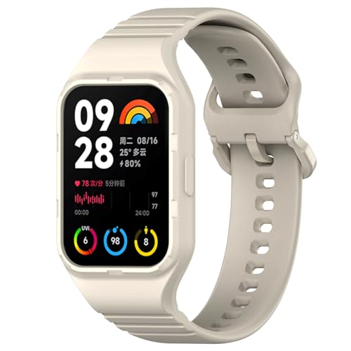 [RicYeel] �V���R���o���h for Xiaomi Smart Band 8 Pro (Xiaomi Mi Band 8 Pro) �o���h �����x���g �X�|�[�c�o���h �����p�X�g���b�v �_�炩�� �y�� ��̌^�o���h �S�ʕی� Xiaomi Smart