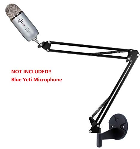 Microphone Wall Mount, Suspension Mic Stand Clip Compatible with Blue Yeti Snowball Nano X,Condenser Microphone for Live Streaming,Broadcasting,Stages,Youtube,Online Course - Image 3
