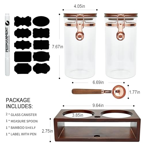 SIQOLNY Glass Coffee Container Set