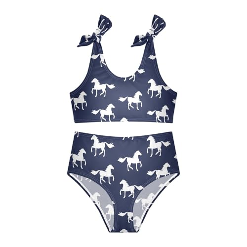 Image of CaTaKu Girls Swimsuits Two Piece Swimwear Cute Bikini Set Tankini Hawaiian Beach Sport Bathing Suit for Girls Size 3-12T