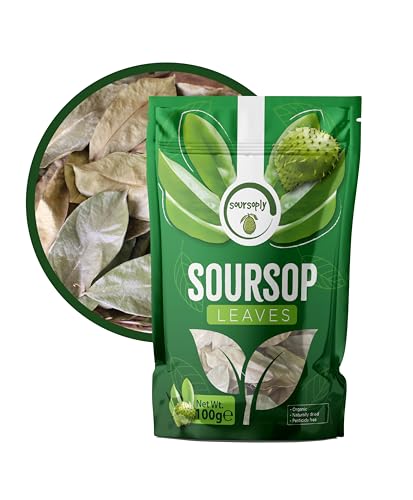 Soursoply 200+ Premium Dried Soursop Leaves (100g) | Whole Dried | No Preservatives | Vegan