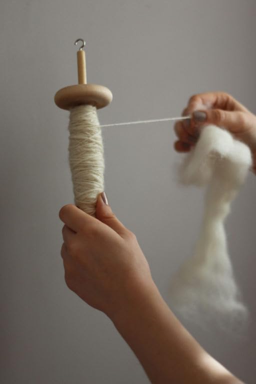 1 lb Wool roving Yarn unspun Fiber | Soft Chunky Jumbo Yarn for Arm Knitting Blanket |100% Natural Undyed (Ecru White) Bulk, Felting Core Combed Carded Stuffing. by Kondoos - Image 4