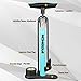 MOHEGIA Bike Floor Pump with Gauge,Air Bicycle Pump Inflator with High Pressure 160 PSI,Fits Schrader and Presta Valve/Blue