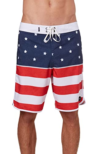 O'NEILL Mens Hyperfreak Apollo Swim Red White Blue