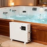aromaoveite Poolheizungen | Elektrische Poolheizungen mit Touchscreen, intelligenter Temperaturregelung und korrosionsbeständigem Edelstahl,geeignet für Schwimmbäder,Thermalquellen Whirlpools 9kw