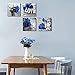 Blue Wall Art Flower Wall Decor Royal Blue Rose Canvas Pictures for Bathroom Decor Black and White Romantic Floral Prints Poster Modern Love Artwork for Living Room Bedroom Home Decoration 12x12