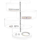 2．【Caja Joyero 4 Niveles】Diseño de 4 capas le ayuda a clasificar diferentes joyas para guardar anillos, aretes, collares, accesorios para el cabello y otros accesorios pequeños.
