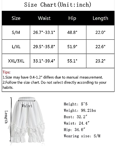 Nuoqi Bloomers For Women Ruffle Bloomers Women Victorian Pantaloons Girls Renaissance Pumpkin Shorts Xxl/3Xl thumb #3