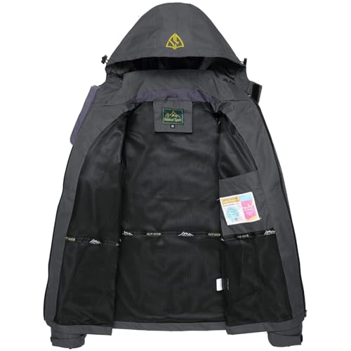 GIISAM Mens Windproof Jacket Waterproof Lightweight Mountain Sport Jacket for Men Hooded Windbreaker Raincoat3