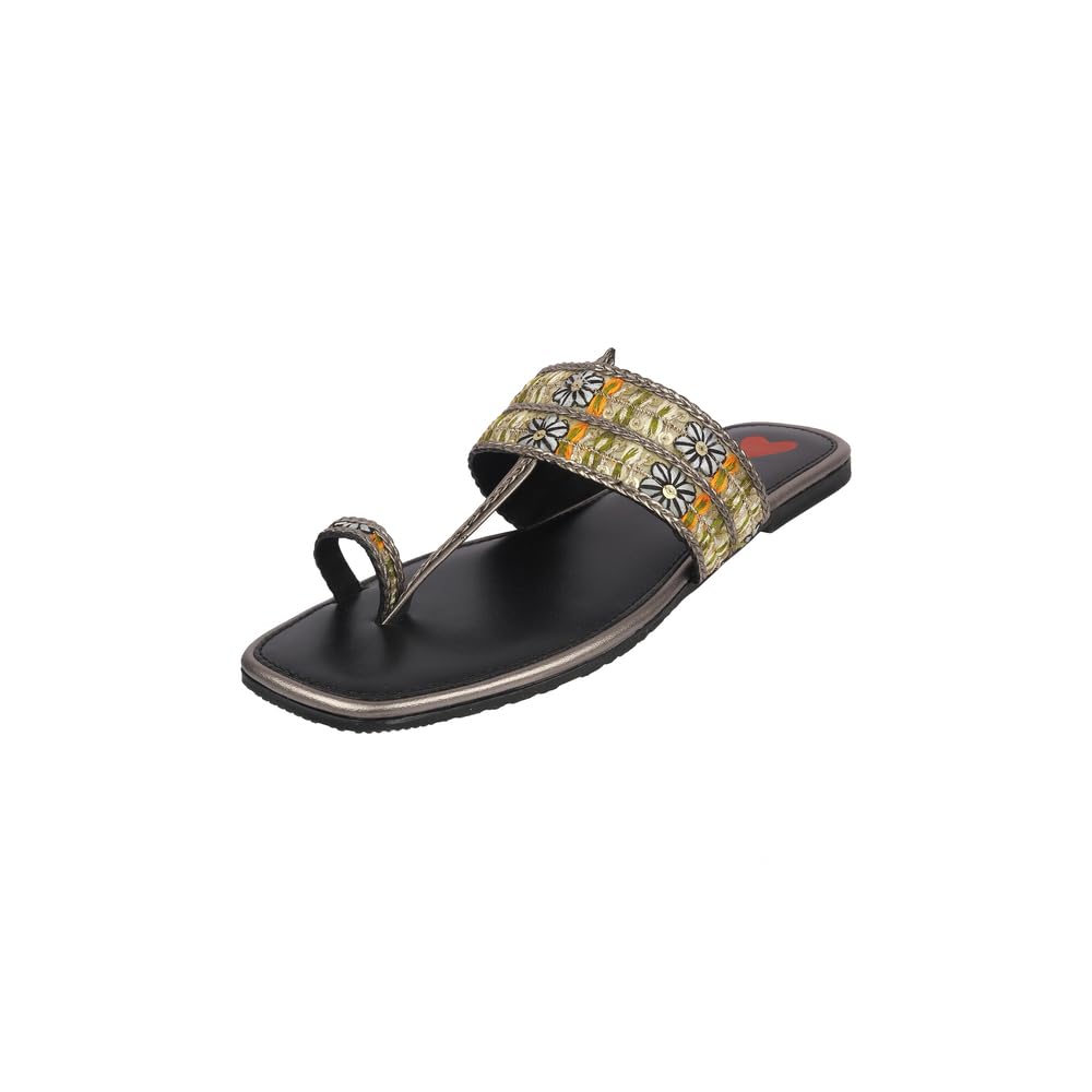Metro Women Gun Metal Flat Fashion Kolhapuri Chappal UK/7 EU/40 (32-835) (B0D5Z19X12) Amazon Price History, Amazon Price Tracker