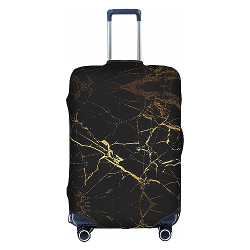 Housse de protection pour valise haut de gamme design papier peint doré noir et blanc S