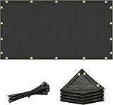 Amgo 90% UV Block Sun Shade Cloth for Dog Kennel Cover,0 6' x 1 2' Pet Playpen Sunshade with Grommets, Durable Mesh Tarp for Crate, Patio, Stable,Chicken Coop & Outdoor Privacy Screen (Custom Size)