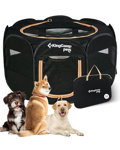 KingCamp ���p�v���C�T�[�N�� �|�[�^�u�� �܂肽���ݎ� �L �q�L �q�� �e���g�N���[�g 29�C���`/36�C���`/50�C���` �|�b�v�A�b�v�y�b�g�x�r�[�T�[�N�� �W�b�p�[�{�g��&�J�o�[�t�� �������O�p (M�T�C�Y�A�u���b�N)