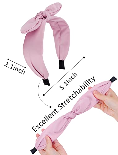 Jaciya Bow Headbands For Women Non Slip Fashion Knotted Headband With Bow Cute Wide Top Knot Hair Bands Girls Bunny Ears Head Band Hair Accessories #TOP6