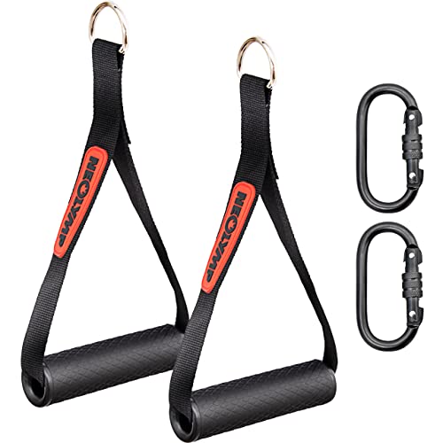 NEOLYMP Poignées Premium pour Bandes de Fitness I 2 x poignées à Une Main pour Bandes de résistance I Poignées pour Bandes de Fitness avec noyaux massifs en ABS pour l'entraînement - (Noir, 28cm)