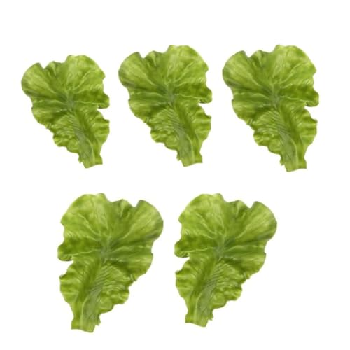RUITASA 5Pcs Artificial Vegetables, Lettuces Simulation Plastic Lifelike for House Kitchen Party Pub Decoration Cabinet Ornament