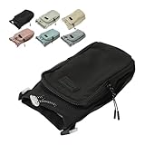 kaitou ボトルホルダー ドリンクホルダー ショルダー付き 水筒カバー 水筒ケース バッグ 小物 持ち手 肩掛け 斜め掛け スマホポーチ 水筒ポーチ (ブラック)